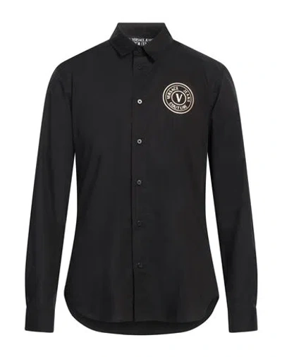 Versace Jeans Couture Man Shirt Black Size 40 Cotton