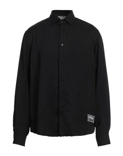 Versace Jeans Couture Man Shirt Black Size 44 Polyester