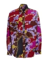 Versace Jeans Couture Chain Couture-print Cotton Shirt In Red