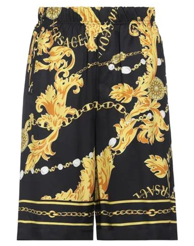 VERSACE JEANS COUTURE VERSACE JEANS COUTURE MAN SHORTS & BERMUDA SHORTS BLACK SIZE 32 VISCOSE