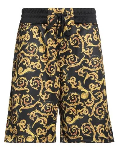 VERSACE JEANS COUTURE VERSACE JEANS COUTURE MAN SHORTS & BERMUDA SHORTS BLACK SIZE L POLYESTER