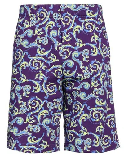 Versace Jeans Couture Man Shorts & Bermuda Shorts Purple Size M Cotton