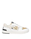 Versace Jeans Couture Man Sneakers White Size 12 Soft Leather In White