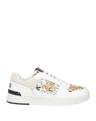 Versace Jeans Couture Man Sneakers White Size 12 Soft Leather