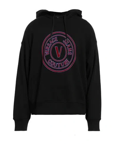 Versace Jeans Couture Logo-print Cotton Hoodie In Black