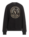 Versace Jeans Couture Round Emblem Wool Sweater In Black