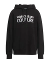 Versace Jeans Couture Black Regular Fit Sweatshirt With Bold Logo Print In Black
