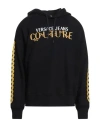 Versace Jeans Couture Black, Yellow And White Cotton Sweatshirt In Black