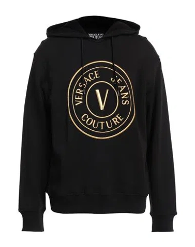 Versace Jeans Couture Man Sweatshirt Black Size Xl Cotton, Elastane
