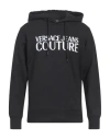 Versace Jeans Couture Black Regular Fit Sweatshirt With Bold Logo Print In Black