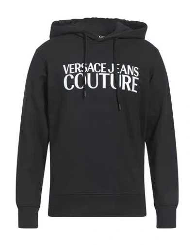 Versace Jeans Couture Man Sweatshirt Black Size Xxl Cotton, Elastane