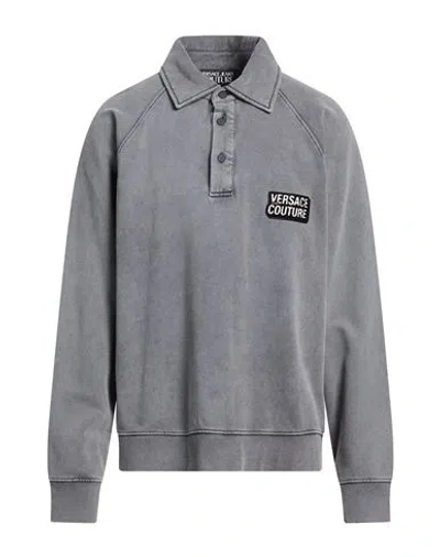 Versace Jeans Couture Man Sweatshirt Grey Size L Cotton In Gray