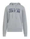 Versace Jeans Couture Man Sweatshirt Grey Size Xl Cotton, Elastane In Gray