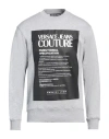 Versace Jeans Couture Man Sweatshirt Light Grey Size L Cotton, Elastane In Grey