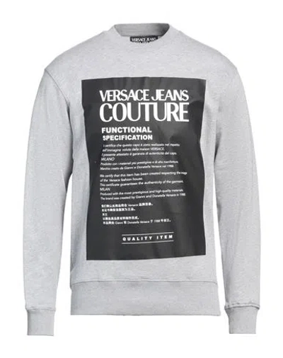 Versace Jeans Couture Man Sweatshirt Light Grey Size L Cotton, Elastane