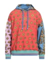 Versace Jeans Couture Man Sweatshirt Red Size M Cotton, Polyester, Polyamide, Elastane In Red