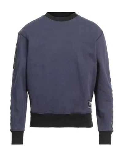 Versace Jeans Couture Man Sweatshirt Slate Blue Size Xxl Cotton