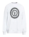 Versace Jeans Couture Logo-print Cotton Sweatshirt In White