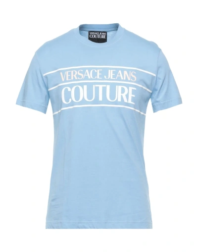 Versace Jeans Couture Man T-shirt Azure Size Xl Cotton
