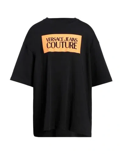 Versace Jeans Couture Man T-shirt Black Size 3xl Cotton
