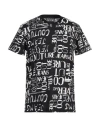 Versace Jeans Couture Graphic Logo Crew Neck T-shirt In Black