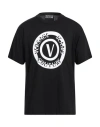 Versace Jeans Couture Logo-print T-shirt In Black