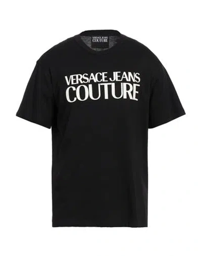 VERSACE JEANS COUTURE VERSACE JEANS COUTURE MAN T-SHIRT BLACK SIZE L COTTON