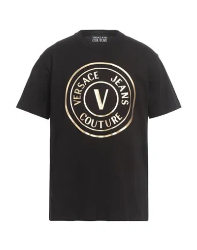 VERSACE JEANS COUTURE VERSACE JEANS COUTURE MAN T-SHIRT BLACK SIZE L COTTON