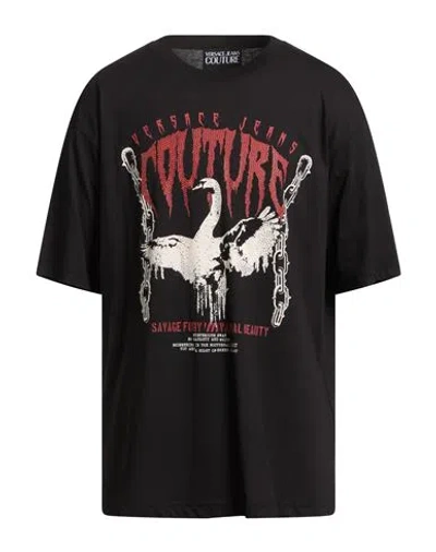 Versace Jeans Couture Logo-print T-shirt In Schwarz