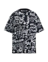Versace Jeans Couture Logomania Print T Shirt In Black