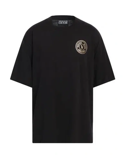 VERSACE JEANS COUTURE VERSACE JEANS COUTURE MAN T-SHIRT BLACK SIZE M COTTON
