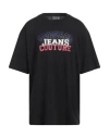 Versace Jeans Couture Collage Print Black T-shirt In Black