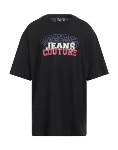 VERSACE JEANS COUTURE VERSACE JEANS COUTURE MAN T-SHIRT BLACK SIZE M COTTON