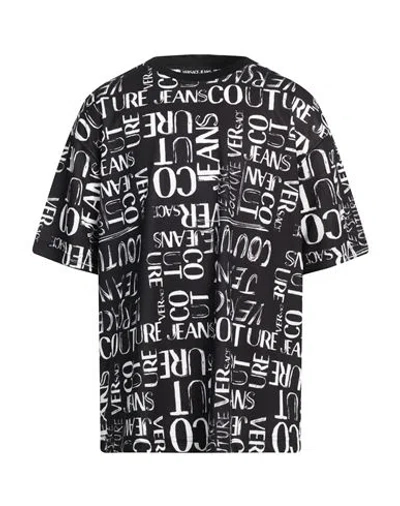Versace Jeans Couture Man T-shirt Black Size Xl Polyester, Cotton