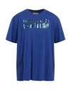 Versace Jeans Couture Man T-shirt Bright Blue Size 3xl Cotton