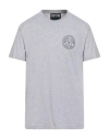 Versace Jeans Couture Man T-shirt Grey Size L Cotton In Gray