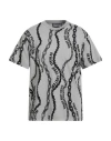 Versace Jeans Couture Man T-shirt Grey Size L Cotton In Gray