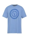 Versace Jeans Couture Man T-shirt Light Blue Size L Cotton