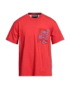Versace Jeans Couture Man T-shirt Red Size Xxl Cotton
