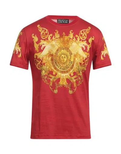 Versace Jeans Couture Man T-shirt Red Size Xl Cotton