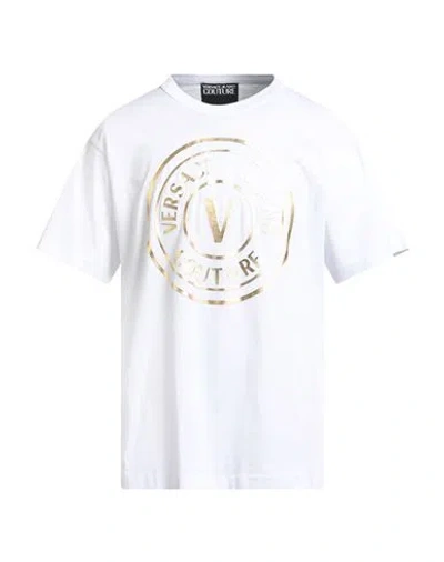 Versace Jeans Couture Man T-shirt White Size L Cotton
