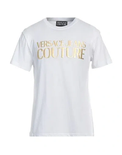 VERSACE JEANS COUTURE VERSACE JEANS COUTURE MAN T-SHIRT WHITE SIZE M COTTON