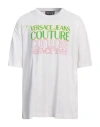 VERSACE JEANS COUTURE VERSACE JEANS COUTURE MAN T-SHIRT WHITE SIZE M COTTON