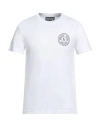 Versace Jeans Couture Man T-shirt White Size M Cotton In White