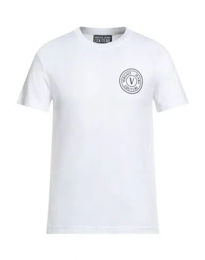VERSACE JEANS COUTURE VERSACE JEANS COUTURE MAN T-SHIRT WHITE SIZE M COTTON