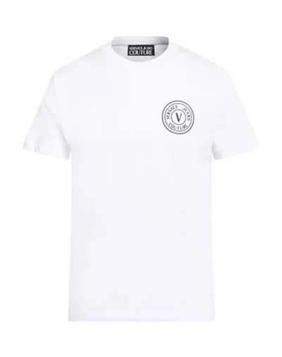 Versace Jeans Couture Man T-shirt White Size Xl Cotton