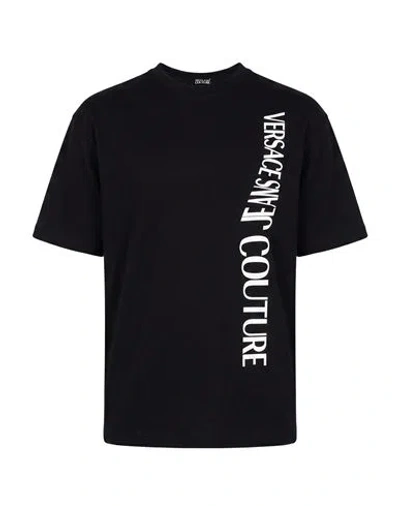 Versace Jeans Couture Casual Crew Neck Graphic Print Shirt In Black