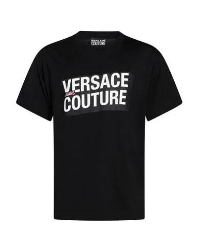 Versace Jeans Couture Man T-shirt Black Size Xl Cotton