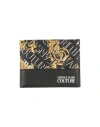 Versace Jeans Couture Man Wallet Black Size - Bovine Leather In Black