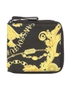 Versace Jeans Couture Man Wallet Black Size - Calfskin In Black